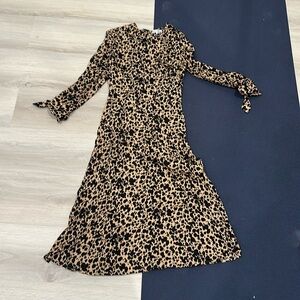Reformation cheetah midi dress